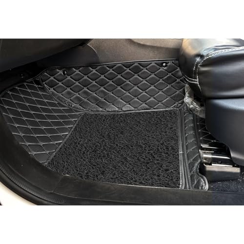 Image of Premium 7D Car Floor Mat for Tata Hexa | Black Black