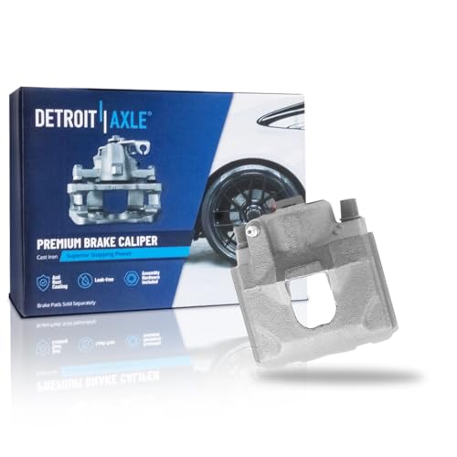 Image of Detroit Axle - Front Right Brake Caliper for 1988 Dodge Caravan 1987-1988 Mini Ram Plymouth Voyager, Passenger Side Disc Brake Caliper Replacement