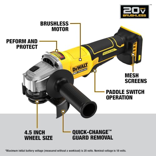 Image of DEWALT 20V MAX Cordless Brushless Grinder Impact Driver Combo (DCK234D1P1)