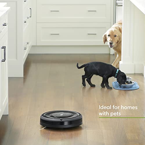 Image of iRobot Roomba E5 (5150) Robot Vacuum - Wi-Fi Connected, Works with Alexa, Ideal for Pet Hair, Carpets, Hard, Self-Charging Robotic Vacuum, Black