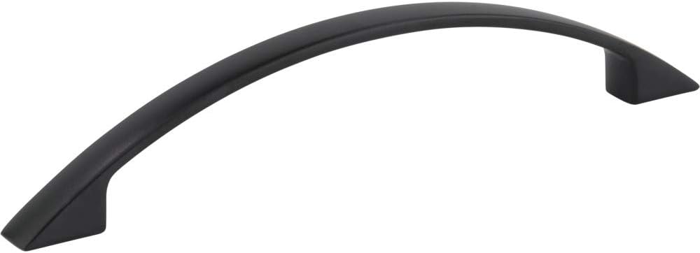 Elements 128 mm Center-to-Center Matte Black Arched Somerset Cabinet Pull