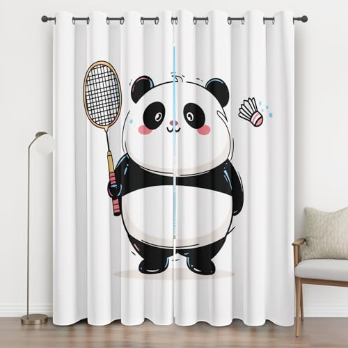 Rideau thermique isolant motif panda mignon 3D occultant - 2