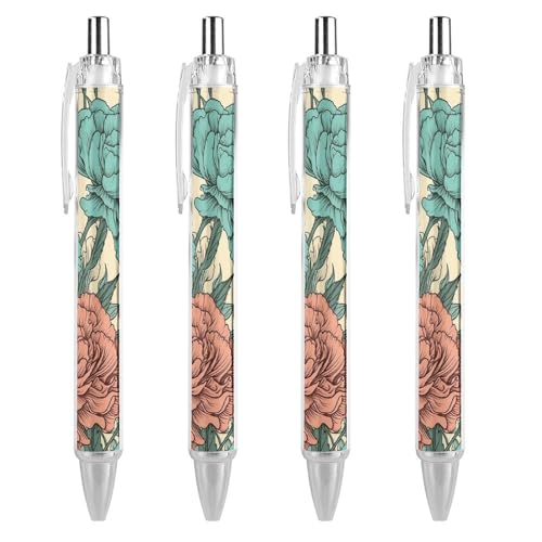 Stylos encre noire super doux Carnations 0.5mm à pointe rétractable