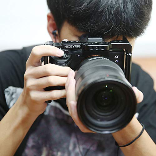 Image of NICEYRIG Cage for Sony Alpha A7RIV A7SIII A7RIII A7III A7SII A7RII A7II A1 A9, with Rosette Mount Adapter - 399