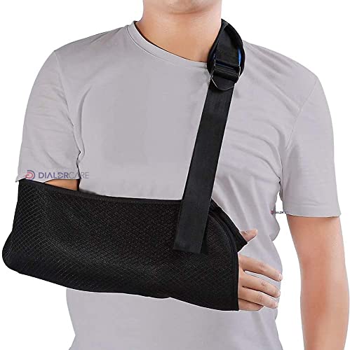 Image of DIALDRCARE Nylon Arm Sling Shoulder For Women, Men, Teenagers, Adjustable Shoulder Sling Strap For Wrist Support, Elbow, Shoulder Injury (Arm Holder 1)