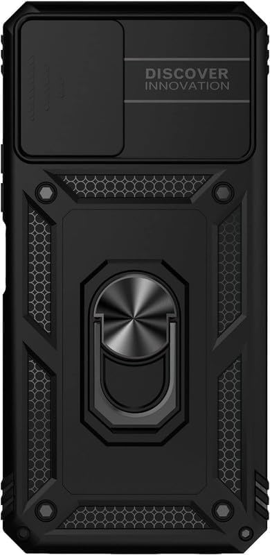 Helix Hard Dazzle Back Cover Kick Stand Hybrid Case Cover for Vivo 1902 – Black Shutter