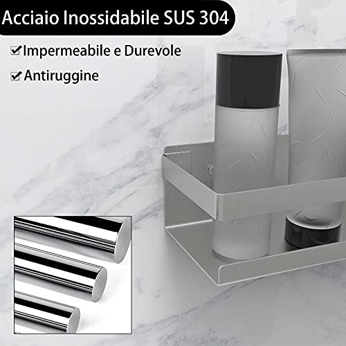 Bestdon Duschablage Ohne Bohren,Selbstklebend Duschkorb,Edelstahl SUS 304 Duschregal,Badezimmer Regal,Gebürstet 30cm – Bild 6