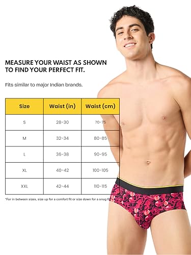 Image of Bummer Men's Printed Micro Modal Briefs Underwear | Ultra Soft & Breathable | Combo Pack of 2