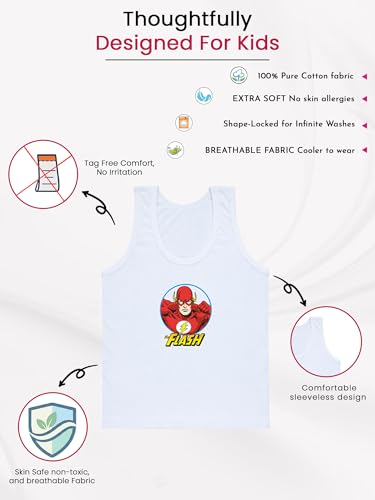 Image of BODYCARE Kids Boy's Regular fit Benten Printed Vest 100% Cotton Vest for Boys | Skin Friendly | Lightweight | Sleeveless Design | Pack of 3