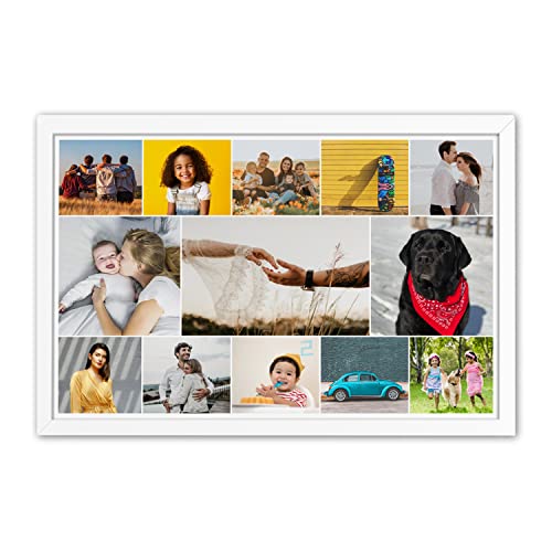 Image of Ritwika's Personalized Photo collage frame with your pictures | Customised Gift For Anniversary, Birthday, Wedding, Couples, Size 13.5 x 9.5 IN, Set of 1 and Two Frame Colours