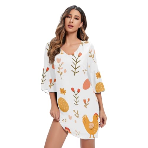 Robe d'été lâche en mousseline contre la chaleur estivale