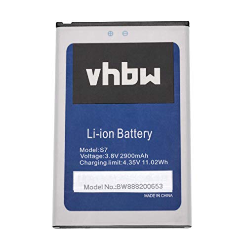 vhbw Batterie Compatible avec HomTom S7 Smartphone (2900mAh, 3,8V, Li-ION)