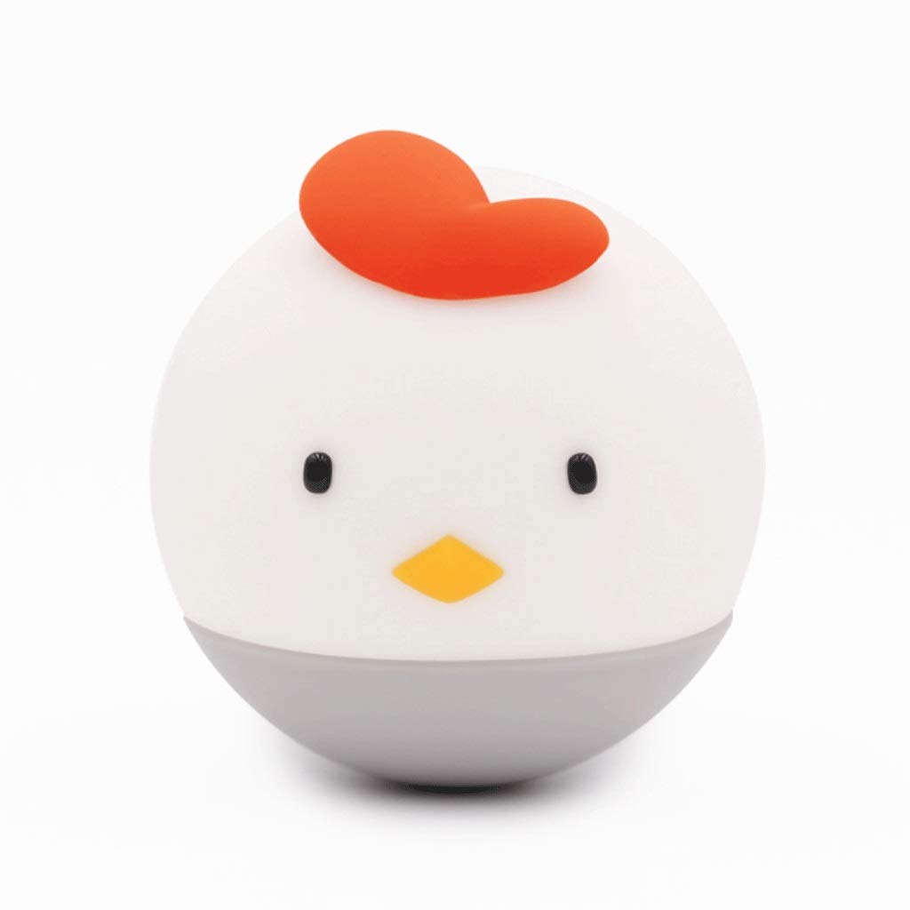 ADITAM Creative Nouveauté Poussin Veilleuse Animal Mignon Silicone Bébé Veilleuse Portable Et Rechargeable Lampes Changeantes pour Les Chambres Double The Comfort