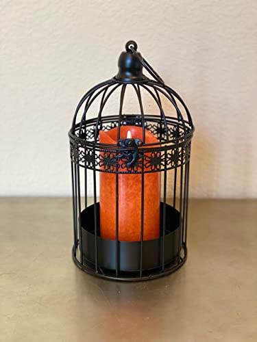 Decorative Bird Cage Black Metal Round Candle Holder Party Wedding Decor Indoor Outdoor 10.5" #TOP2