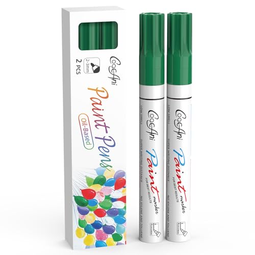 Paint Pens, 2 Pack Oil Based Opaque Paint Markers For Metal,