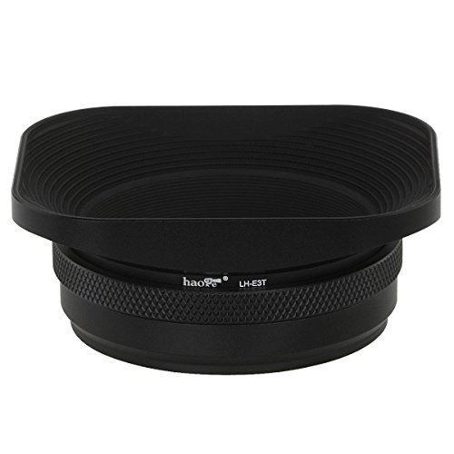 Haoge Lh-E3T Square Metal Lens Hood Shade With 49Mm Adapter Ring For Fuji Fujifilm Finepix X100 X100S X100T X70 X100F X100V Camera Replaces Fujifilm Lh-X100 Ar-X100 Lh-X70 #TOP2