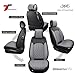 Tomatoman Synthetic Leather Car Seat Covers Compatible with Kia Rio Premium Protection Airbag Safe Universal Fit(2PCS Front/Black Grey)