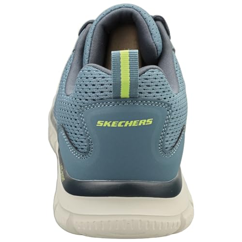Image of Skechers Men's Track Leshur | Casual, Memory Foam, Machine Washable, Vegan, Lightweight Mesh, Traditional Lace-up
