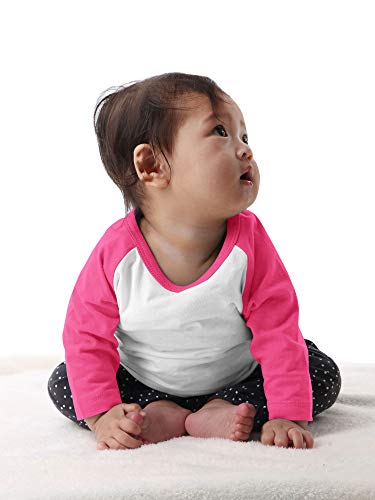 Image of Hat and Beyond Kids Raglan Jersey Child Toddler Youth Uniforms 3 /4 Sleeves T Shirts