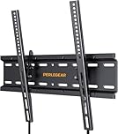 Perlegear TV Wall Bracket for 26-60 inch TVs up to 52kg, Sturdy Tilt TV Bracket with VESA 75x75-400x400mm, 55 Inch Slim Wall Mount with Safe Pull Strings