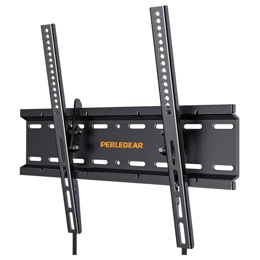 Perlegear TV Wandhalterung, Neigbare Fernseher Wandhalterung für 26-60 Zoll TV bis zu 52kg, TV Halterung Max.VESA 400x400mm