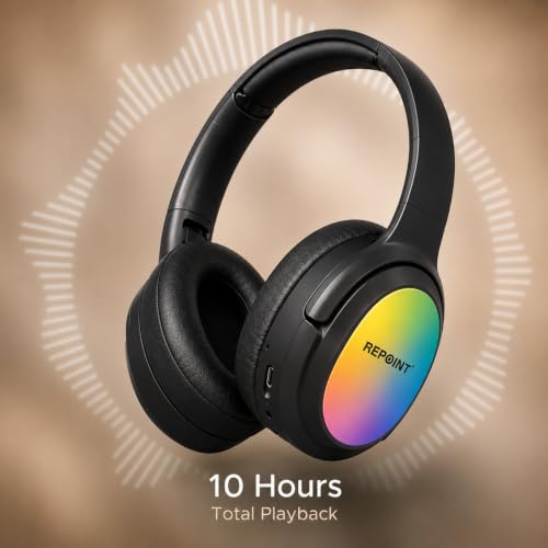 Image of RASSFOAT X7 RGB Wireless Headphones - Powerful Sound, 10H Playtime & Stunning 7-Color RGB Lights. Foldable, Comfortable, and Perfect for Music, Gaming, Movies & Calls-Anywhere, Anytime.