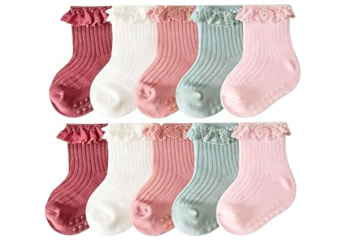 Image of Toptim Newborn Baby-girls Socks and Bow Infant Toddler Ankle Socks