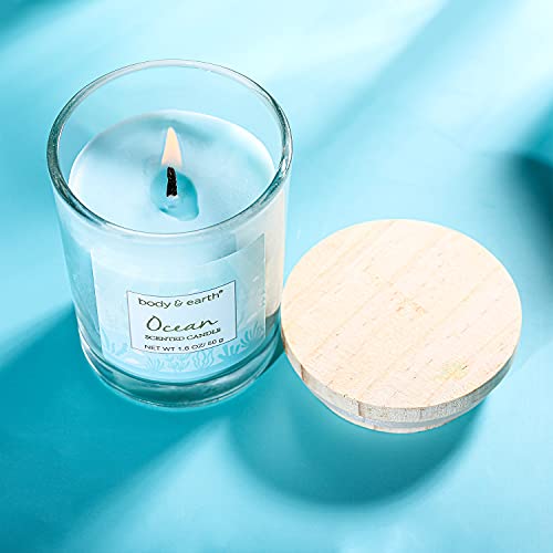 Gifts for Women, Bath and Body Womens Gift Sets with 5 Pcs Ocean Scented Spa Gifts for Women Bath Gift with Scented Candle Body Butter Hand Cream Bath Bomb Christmas Gifts - Image 3