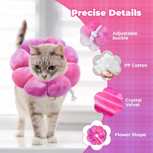 Image of Adjustable Dog Cone Collar, Soft Dog Elizabethan Collar Recovery E Collar After Surgery, Recovery E-Collar for Kittens /Puppies and Cats Recovery