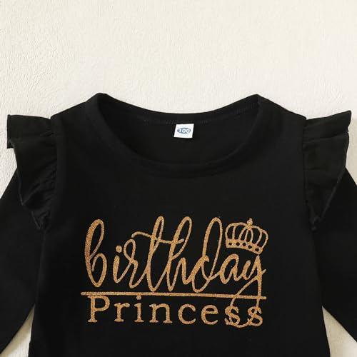 Image of LYSMuch Toddler Girls Long-Sleeve Birthday Outfits Shirt | 2T-10Y Mesh Tutu Skirt Set cake party