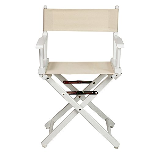 Casual Home 18" Director's Chair White Frame With Wheat Canvas #TOP4
