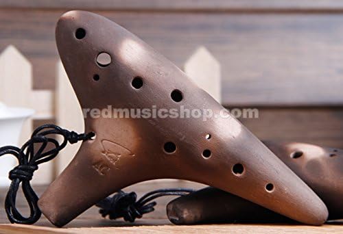 Fengya 12 Hole Retro Ocarina Ceramic Flute (F(Alto) Key)
