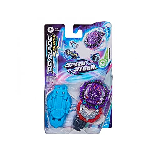 Beyblade Burst Surge Speedstorm - Kit Inicial - Top Vex Lucius L6 - Top de Batalla Tipo Defensa con Lanzador - Juguete para niños