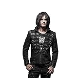 Material: Polyester Punk Rave Herren Steampunk-Jacke, Mantel Punkstreet, Casual Man Short Jackets Gr. L, Schwarz