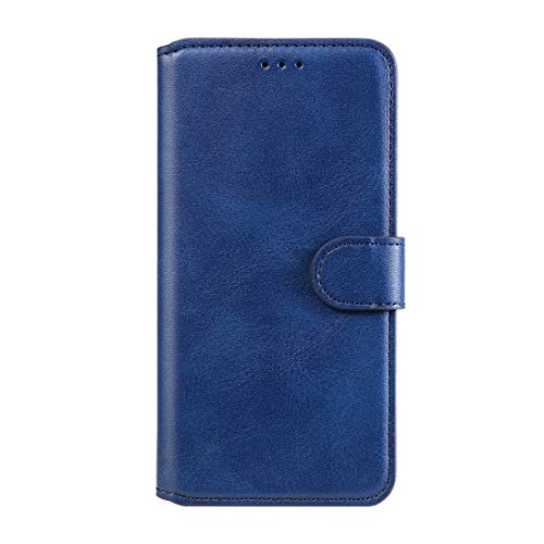 MDYHMC CXC AYYD for Vivo-Y50 / Y30 Classic Calf Texture PU + TPU Horizontal Flip Leather Case, with Holder & Card Slots & Wallet (Color : Blue)
