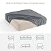 CHUN YI 2Piece Stretch Couch Cushion Covers, Sofa Seat Slipcovers for Pets, Suitable for Armchair Loveseat Sofa with Spandex Jacquard Washable Fabric (2Piece,Light Grey)