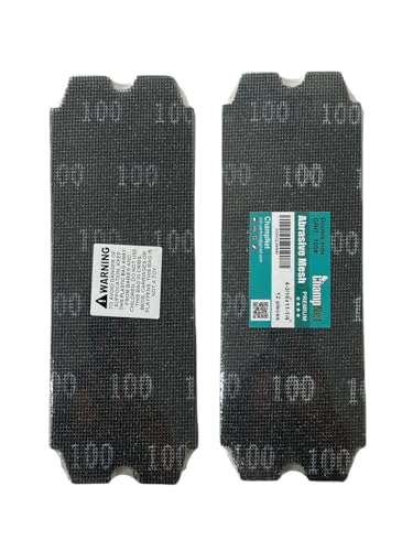 ChampNet Sand Screen Sanding Mesh Sheets Grit 100, 12 Pack, 4-3/16" x 11-1/4", Medium-Coarse Sandpaper Mesh for Wood, Drywall, and Metal