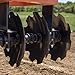Titan Attachments 3 Point 6ft Notched Disc Harrow Plow Attachment for Cat 1 Tractors, Concave Discs for Tilling, Loosening and Lifting Soil
