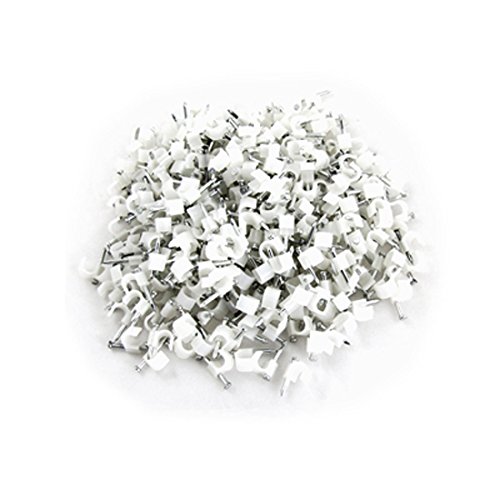Aexit 380 Pcs Collated Nails 4mm Wall Insert Electric Wire Cable Pinner Nails Nail Clips
