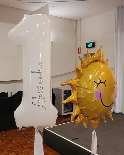 Image of White Number 11 Balloon 40 inch, Translucent 11 Number Balloons, 11th White Birthday Decorations, 11 Year Old Party Supplies