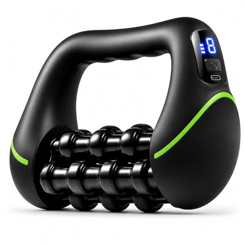 GALAXY GLOW Electric Handheld Roller Massager Deep Tissue percussive Rolling Device for Muscle Recovery & Pain Relief Cordless 8-Speed Massager with 24 Nodes for Back Neck Shoulders & Legs