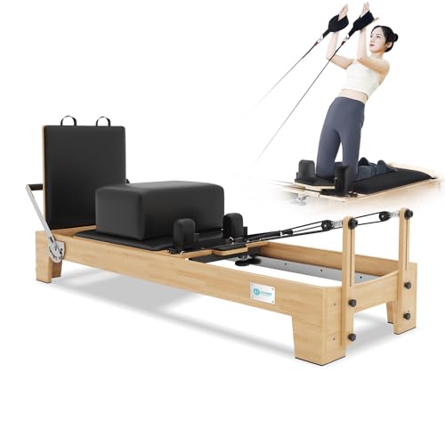 JOYRIDER Pilates Reformer, Pilates Reformer Machine for Home Workout and Studio, Pilates Equipment with Reformer Accessories, Pilates Box, Padded Jump Board-Up to 992 lbs Weight Capacity