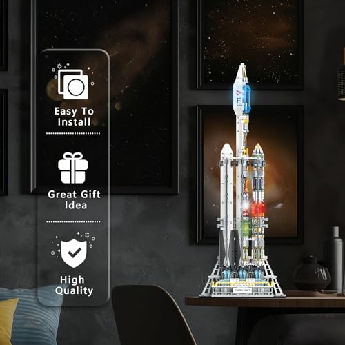 Boozuu BZB024 Spacex Falcon-Heavy Rocket Building Set - 1104Pcs Educational Space Shuttle Construction Toys For Rocketship Exploration, A Collectible Launch System Gift For Adults And Boys Age 8+ thumb #3