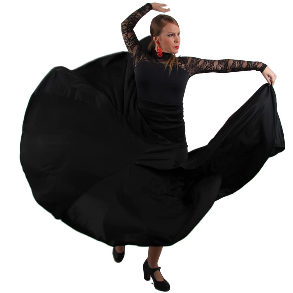 Falda de Flamenco de 8 Godet de Cintura Alta