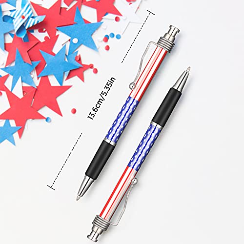 Tenare 64 Pcs 250th Anniversary 4th of July American Flag Ballpoint Pen Themed 1.0 mm Black Ink USA Patriotic Gel Ink Pen for Writing and Signing, Home Office Supplies School Party(Patriotic) by Tenare - Image 4
