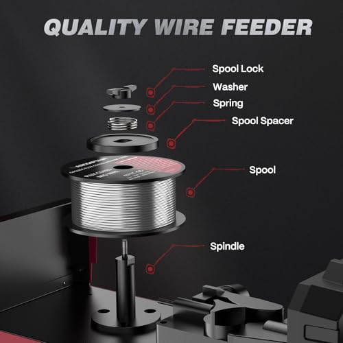 ARCCAPTAIN 130A MIG Welder, 110V Flux Core MIG Welder/Lift TIG/Stick 3 in 1 Welding Machine with Synergy, IGBT Inverter Portable Gasless Welder Equipment with Welding Gun and 2lb Welding Wire - Image 7