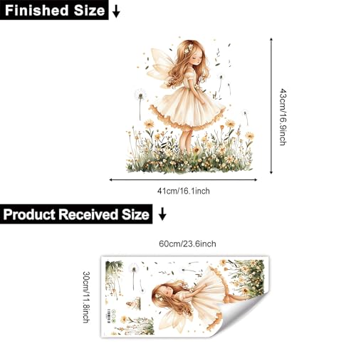 Vinilo Decorativo Angel Girl Butterfly Fairy para Pared miniatura 3