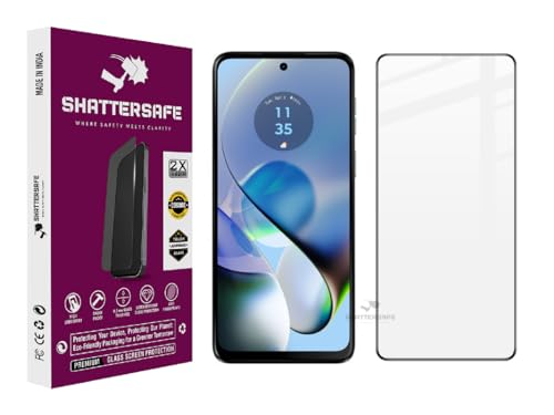 Image of Shattersafe Oleophobic Tempered Glass Screen Protector Compatible For Motorola G64 [Pack of 1]. Edge To Edge Full Screen Protection With Easy Installation Kit & Case Friendly Fit.