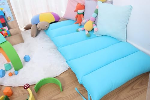 My Photostation.com Toddler Cushion for Climbing Arch Montessori Rocker Cushion Set Climbing Arch Pillow Floor Cushion Toddler Nap Mat - Turqouise