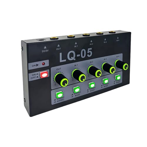 Console de mixage portable stéréo 4/8 canaux avec châssis en métal robuste
